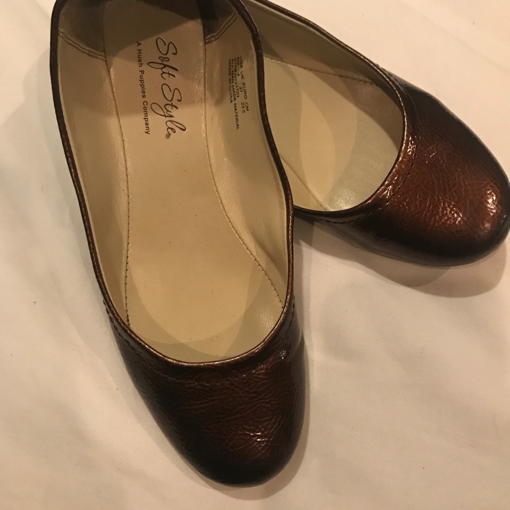 Bronze flats.